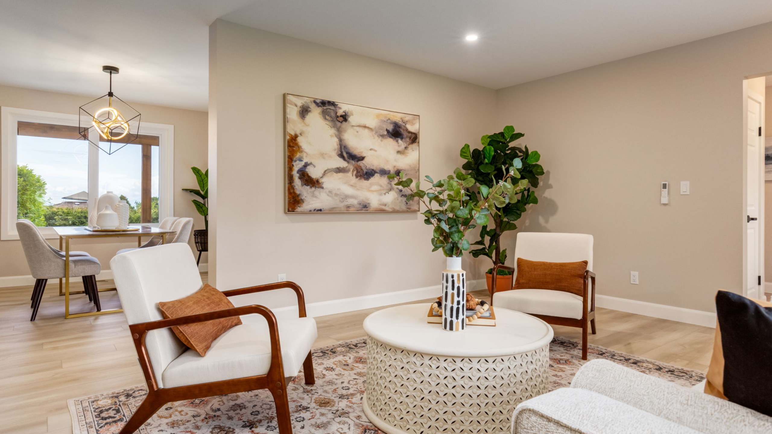 JR Island Built Finished Living Room