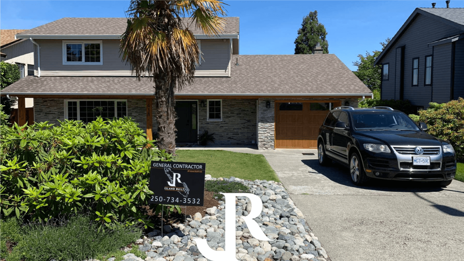 JRIB built home with JR icon on top of image